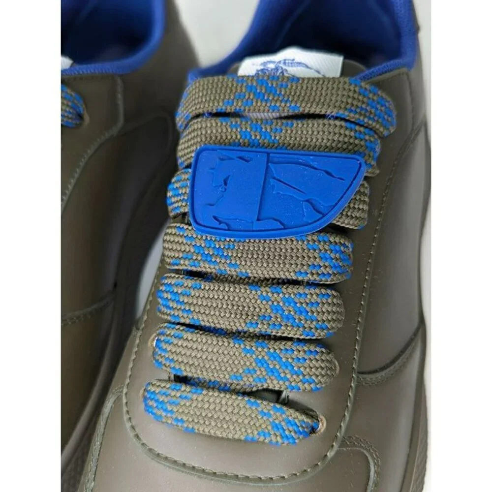 Burberry Men's Terrace Low Top Leather Sneakers in Loch Size 45 (MSRP $820) - Picture 7 of 12